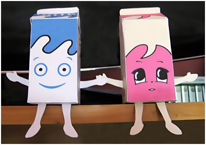 Игрушки из молочных пакетов